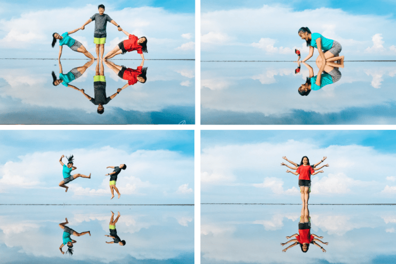 Sky Mirror Photography Tips: 14 Poses to Try With Your Friends - LokaLocal